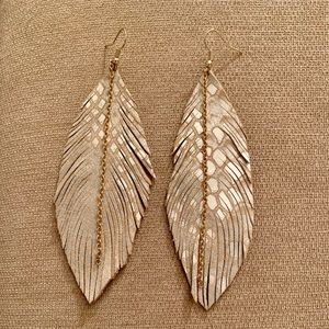 Trendy Feather earrings